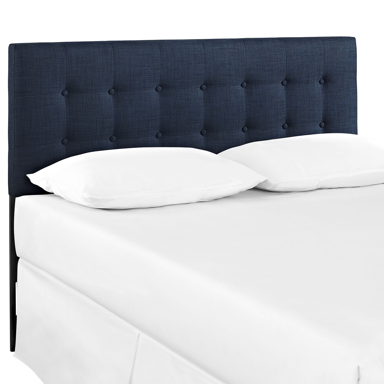 Modern Contemporary King Size Fabric Headboard, Blue, Fabric