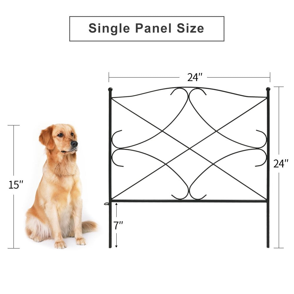 Amagabeli Decorative Garden Fence 24In X 10Ft Outdoor Rustproof