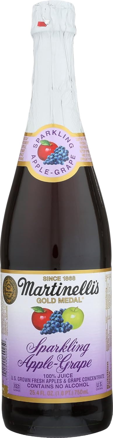 Martinelli's Sparkling Juice Apple Grape - 25.4 fl oz Pack of 2