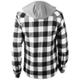 thumbnail image 3 of Ma Croix Mens Hooded Flannel Shirts Quilted Plaid Jacket, 3 of 9