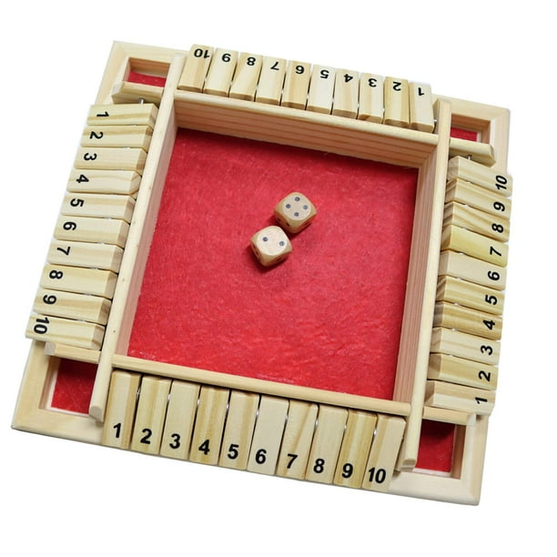 Juego de dados Shut The Box DC-BEAUTIFUL para adultos de 2 a 4 jugadores