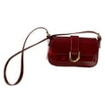 thumbnail image 3 of Bolso de hombro para mujer con correas cortas y largas Hobo Underarm Bag Rojo, 3 of 8