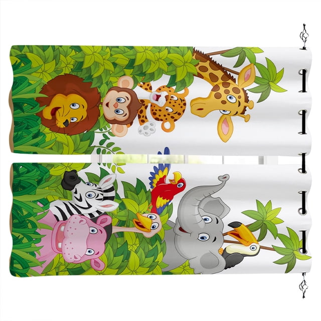 Moyic Cortina de tul de estilo de dibujos animados, artesanía fina y aspecto limpio o cortinas de guardería para la vida Decoración del hogar LEX04031
