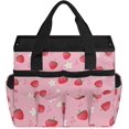 thumbnail image 2 of Strawberry Pine Print Garden Tool Bag with 10 Pockets Easy Access Garden Tote, 2 of 5