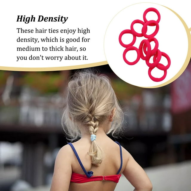 20 Pcs Bandeau Haute Élasticité Extensible Style Preppy Coloré Haute Densité Sans Accroc Accessoires Chouchou Fluorescent Rose Rouge