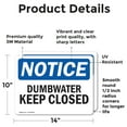 thumbnail image 2 of (2 Pack) Dumbwaiter Keep Closed OSHA Notice Sign 14 Inch X 10 Inch Vinyl Label Decal Sticker Weather Resistant, UV Protected for Workplace, Business, and Construction Site, Made in the, 2 of 7
