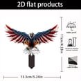 thumbnail image 3 of ICQOVD 2D Acrylic Independence Day Flag Garden Stake - 5.24X4.33 Inches, Durable Outdoor Decor for Grass & Flower Pots, 3 of 8