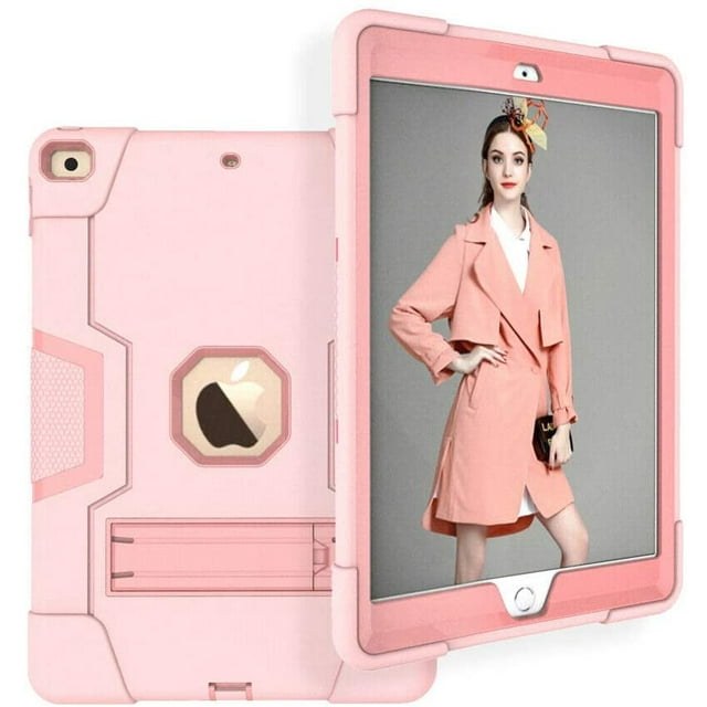 Mignova for New iPad 7th Generation 10.2" 2019 / iPad 10.2 Case, Hybrid Rugged Heavy Duty Defender Shockproof Protective with Built-in Kickstand for Apple iPad 10.2 Inch 2019 (Rose Gold)