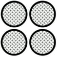 thumbnail image 2 of Silicone Non-Slip Drink Coasters with Removable Printed Absorbent Felt Pad - Set of 4 - Gray & White Cross Hatch, 2 of 3