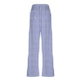 thumbnail image 5 of Hrsba Women's Flannel Pajama Pants,Plaid Sleep Bottoms Elastic Waist Long Comfortable, 5 of 5