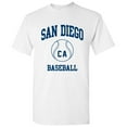 thumbnail image 6 of San Diego Classic Baseball Arch Basic Cotton T-Shirt - 3X-Large - White, 6 of 6