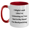 White/Red, variant on Funny Backpacking Quote Two Tone Coffee Mug, Gifts from Men for Backpacking Enthusiasts, Unique Father's Day Unique Gifts, In My Head I'm Backpacking... (Navy and White)