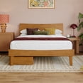 thumbnail image 3 of Phoenix Full Size Solid Wood Platform Bed with Drawers in Light Toffee, 3 of 14