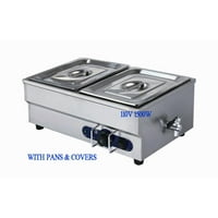 Techtongda 2-Pan Buffet Bain-Marie Food Warmer 1500W 110V Warming¦