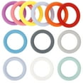 thumbnail image 2 of 12pcs Silicone Circle for DIY Keychain Multi-Function O Ring Colored Round Circle Silicone Hoop, 2 of 5