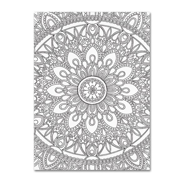 Trademark Fine Art "Delightful Mandala" Canvas Art by Hello Angel
