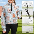 thumbnail image 6 of Uourmeti Cherry Blossom Axolotl Capybara Girls Half Zipper Sweatshirt kids Half Zipper Sweatshirts with Pocket kids Half Zipper Sweatshirt kid Half Zipper Sweatshirt Size 11-12, 6 of 7