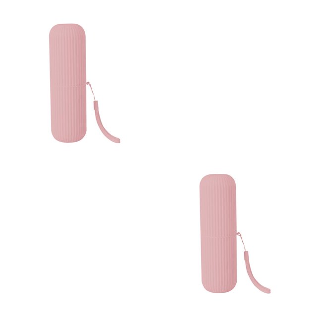 Injueey Taza de cepillado de viaje, taza de cepillo de portátil, taza de gárgaras lavable de PP, taza de cepillado colorida, taza de cepillado Rosado 2piezas Injueey CBP143668