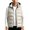 Khaki, variant on Atkumj Plus Size Mens Puffer Vest Casual Comfortable Hooded Full Zip Down Vest Fashion Warm Sleeveless Solid Color Puffy Vest with Side Pockets