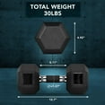 thumbnail image 3 of Dumbbell Rubber Grip lbs - lbs Single - Heavyweight Dumbbell for Multifunctional Full Body Workout and Strength Training, 3 of 7