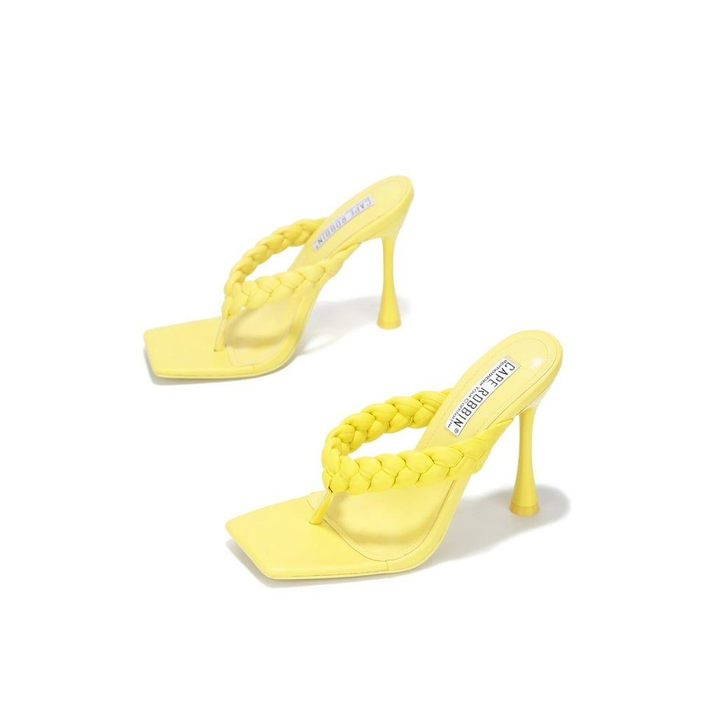 bright yellow flip flops