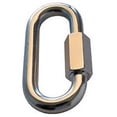 thumbnail image 1 of RV Designer Trailer Safety Chain Quick Link H435 D Type; 2200 Pound Load Capacity; 3/8 Inch; Galvanized Steel; Single, 1 of 4