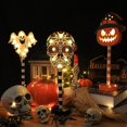thumbnail image 2 of Halloween Ambient Light LED Pumpkin Ghost Skull 12Inch Wooden Detachable Decorative Night Lights, 2 of 6
