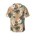 thumbnail image 4 of Goofa Tropical Leaves Flower Printed Men's Casual Short-sleeved Shirt,Lightweight Breathable Button-down,Summer Casual men's top,Versatile Fashion shirt-Medium, 4 of 7