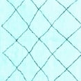 thumbnail image 1 of Ahgly Company Indoor Square Solid Light Blue Modern Area Rugs, 4' Square, 1 of 4