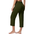 thumbnail image 4 of Women's Yoga Pants Workout Leggings Flare Casual Lounge Pants with Pockets High Waist and Tummy Control, L, 4 of 6