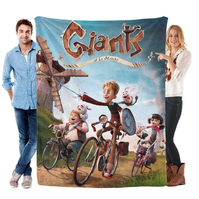 Gigantes de la Mancha anti-pilling, suave, ligera, esponjosa y acogedora de lujo para hogar y cocina – Perfecta para niños y adultos,120X80cm