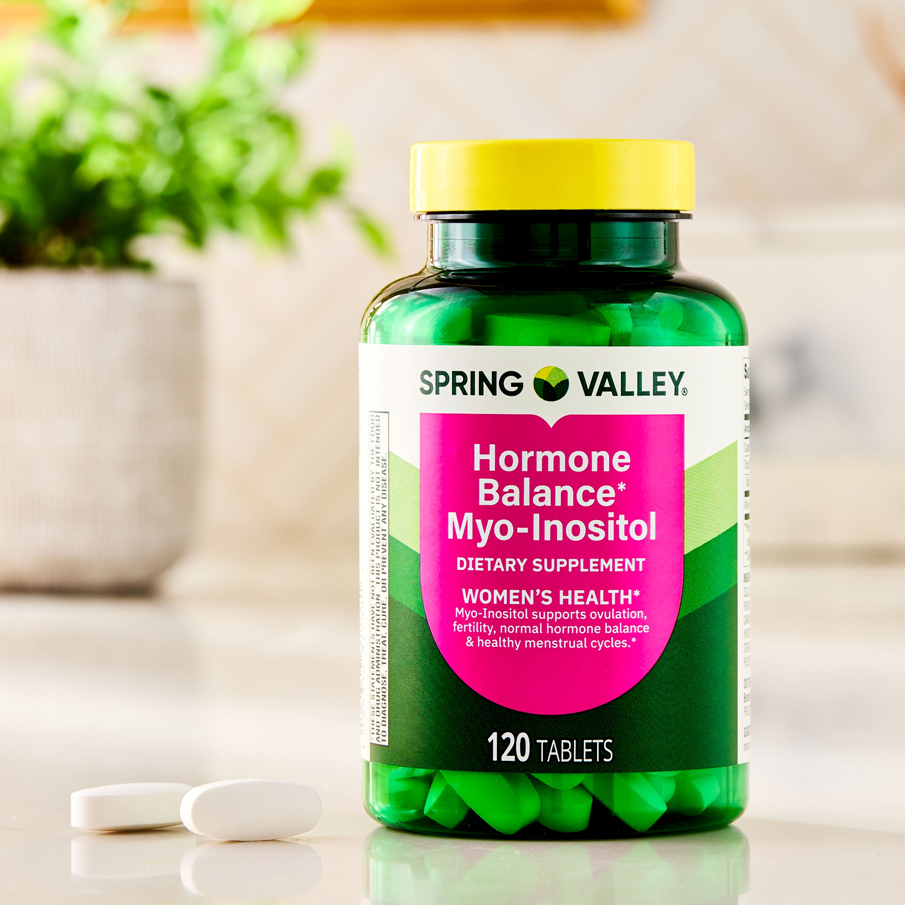 Spring Valley Hormone Balance Myo-Inositol Tablets, Dietary Supplement, 120 Count