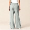 thumbnail image 5 of Delayuji Womens Cotton Linen Pants Wide Leg Pants Loose Fit Summer Casual Outerwear Fashion Pants With Pockets, 5 of 7