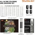 thumbnail image 6 of 174 Colors Professional Colored Pencils, Shuttle Art Soft Core Coloring Pencils Set with 1 Coloring Book,1 Sketch Pad, 4 Sharpener, 2 Pencil Extender, Perfect for Artists Kids Adults Coloring, 6 of 10