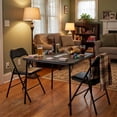 thumbnail image 6 of Homy Casa 3-Piece Folding Table Set with 2 Chairs, Square Space-Saving Table Set, Black, 6 of 6