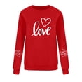 thumbnail image 4 of Ounisa Womens Oversized Sweatshirt No Hood Fall Crewneck Love Heart Letter Graphic Pullover Sweatshirts Vintage Long Sleeve Tops, 4 of 7