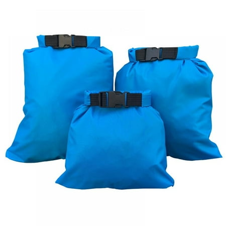 

3Pcs/Set Portable 30D Ultra-high Quality DuPont Coated Silicon Nylon Waterproof Bags Blue
