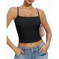 thumbnail image 4 of Ekouaer Summer Tank Top Woman Ribbed Camisole Tops Spaghetti Strap Undershirt Going Out Cute Cami, 4 of 6
