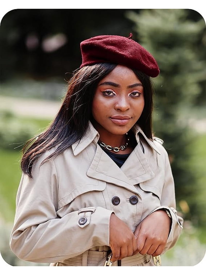 &nbsp;Ladies Solid Colored French Beret - Walmart.com display picture 1