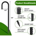 thumbnail image 6 of AAGUT 12 Inch 16 Pack Rebar Stakes Heavy Duty J Hook, Galvanized Ground Stakes Tent Stakes Steel Ground Anchors, Chain Link Fence Stakes for Dogs Digging Wire Fencing,Trampoline Stakes with Chisel, 6 of 8