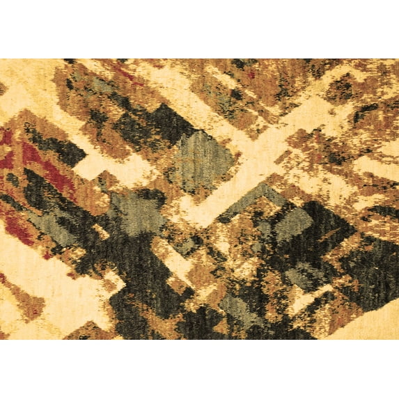 Ahgly Company Indoor Rectangle Abstract Brown Modern Area Rugs, 8' x 10'