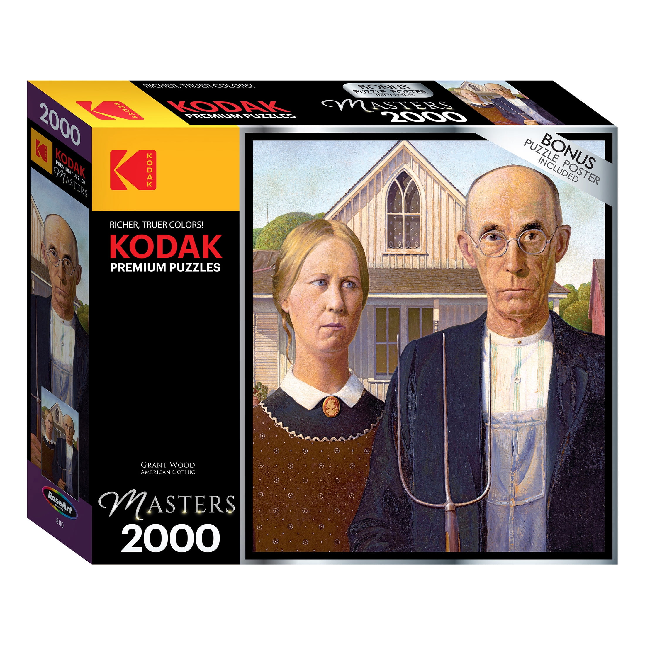 RoseArt Kodak Masters 2000-Piece American Gothic by Grant Wood Jigsaw Puzzle