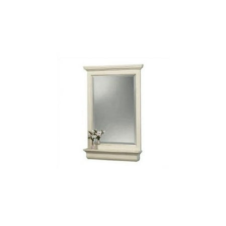 Cottage 32 in. L x 23 in. W Wall Mirror in Antique White