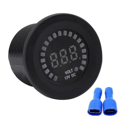 

HI.FANCY Universal Car Battery Voltage Meter Truck Boat Motorcycle Colorful Light Digital Voltmeter Automotive Automobile Accessories