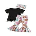 thumbnail image 2 of T-Shirt à Franges pour Filles Tout-Petits Bas Tournesol Pantalons Évasés Tenues d'Été, 2 of 6