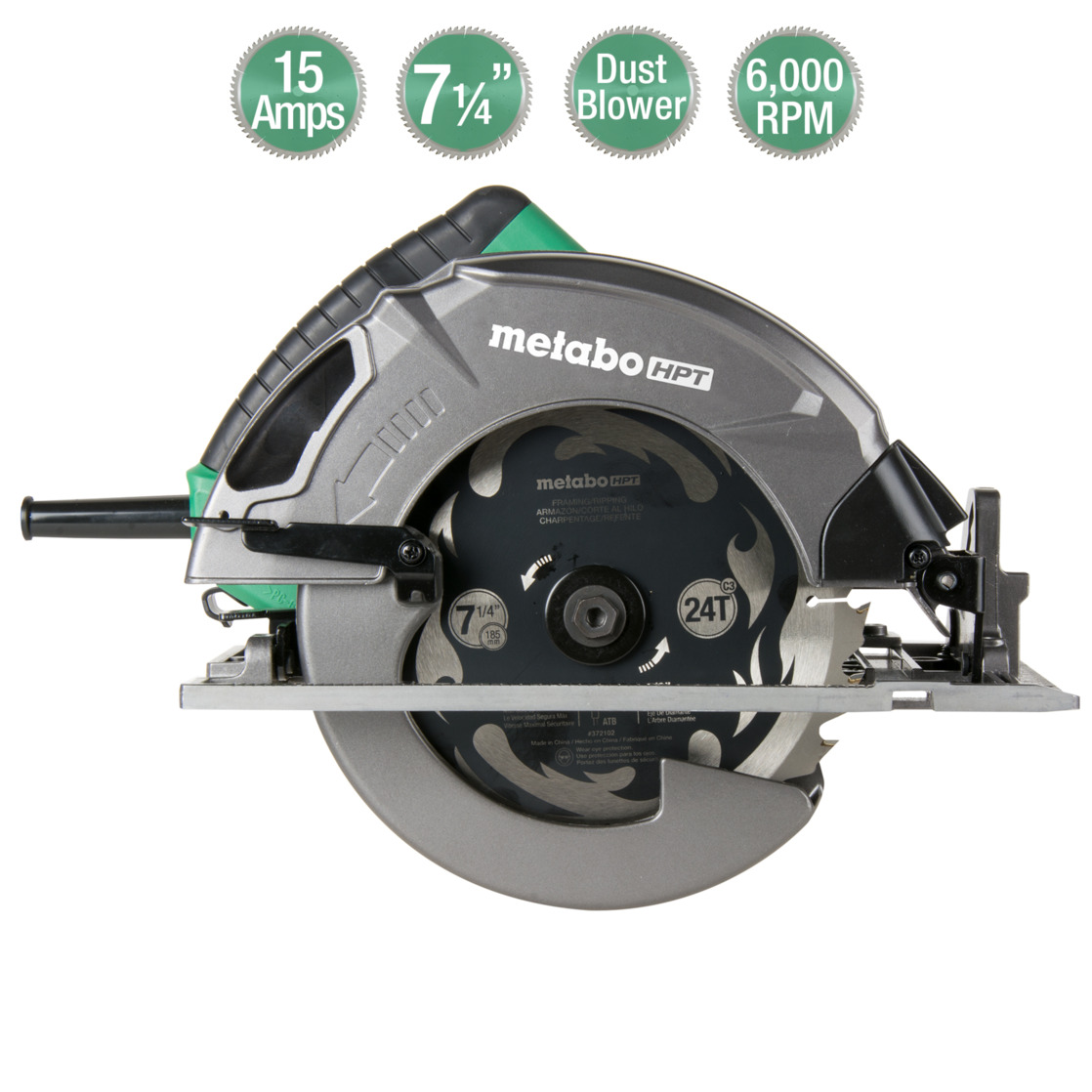 Metabo HPT 7-1/4 In. Circular Saw Kit, 15-Amp, C7SB3 photo 4