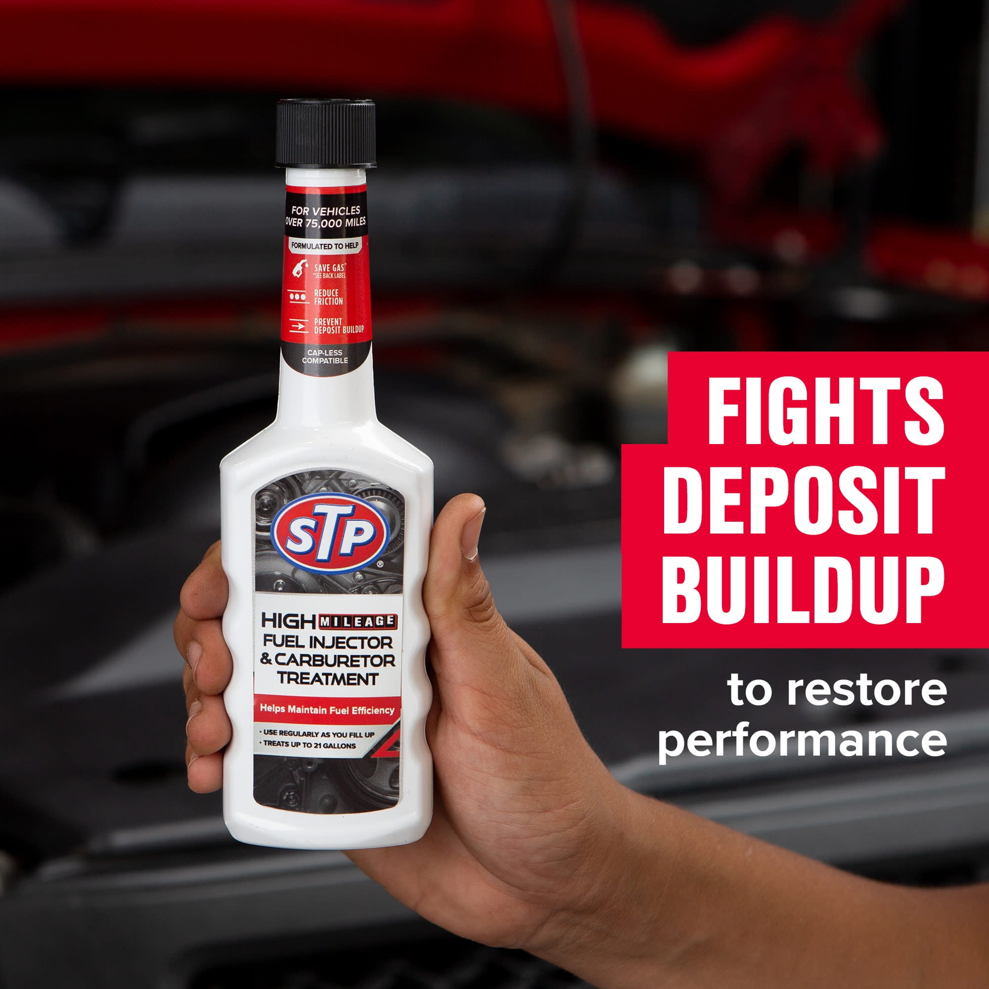 (6 pack) STP High Mileage Fuel Injector and Carburetor Cleaner - 5.25 fl oz