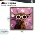 thumbnail image 4 of Stupell Industries Cottage Fresh As A Daisy Cattle Brown Floating Frame Canvas Art, 25 x 25, by Lucia Heffernan, 4 of 8