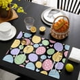 thumbnail image 3 of Easter Eggs Placemats Set of 8, Cute Colorful Farmhouse Love Black Placemats for Dining Table, Place Mats for Kitchen Tabletop, Waterproof Wipeable Dining Table Mats Set, 3 of 9