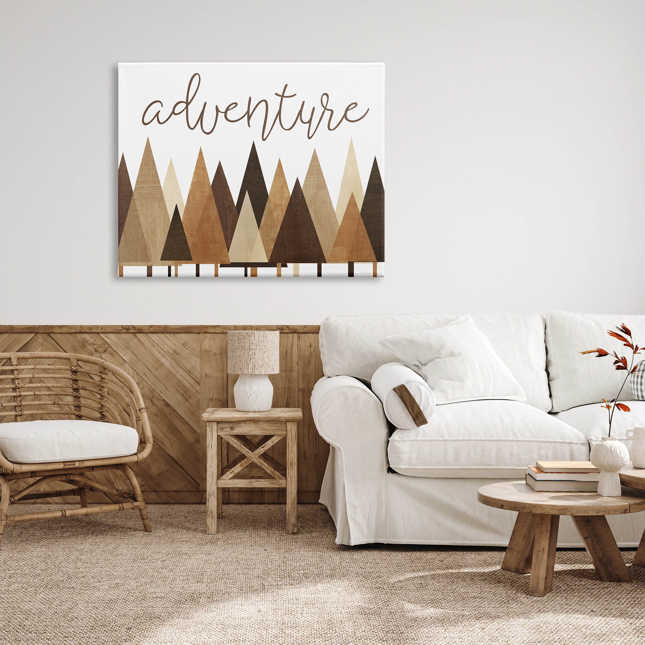 Stupell Industries Adventure Geometric Forest Trees Graphic Art Gallery Wrapped Canvas Print Wall Art, Design by Alli Rogosich